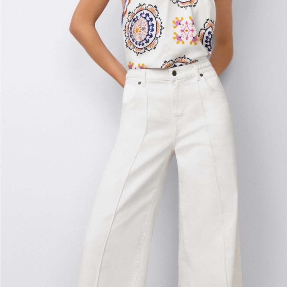 NWT JOHNNY WAS The Braided Wide Leg Jean - 26